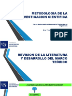 Metodología de la investigación científica: Revisión de la literatura y desarrollo del marco teórico