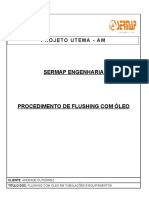 Flushing com óleo em tubulações