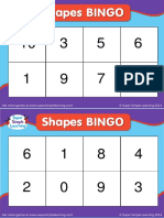 Shapes Bingo Make Your Own