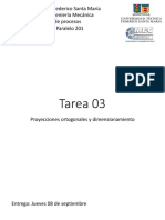 2022B - Tarea 03 - Proyecciones Ortogonales y Dimensionamiento - 201 - MEC144