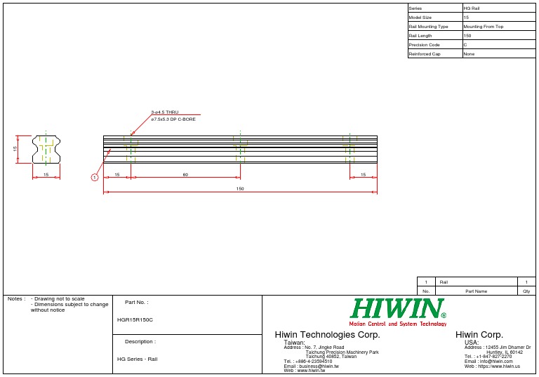 HG Series Rail Specifications | PDF
