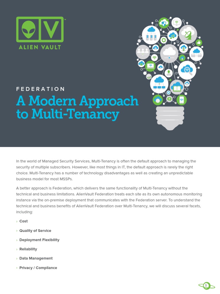MSSP Federation Vs Multitenancy | PDF | Cloud Computing | Subscription ...