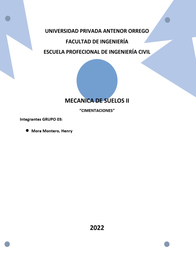 Cimentaciones PDF Fundación (Ingeniería) Bienes raíces