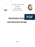 Distribution Design and Substation Design Learning Journal