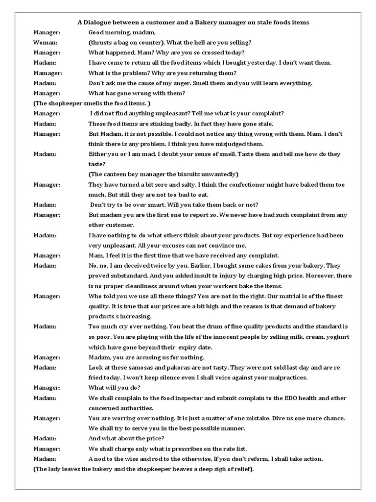 Stale Food Items in The Bakery PDF Bakery