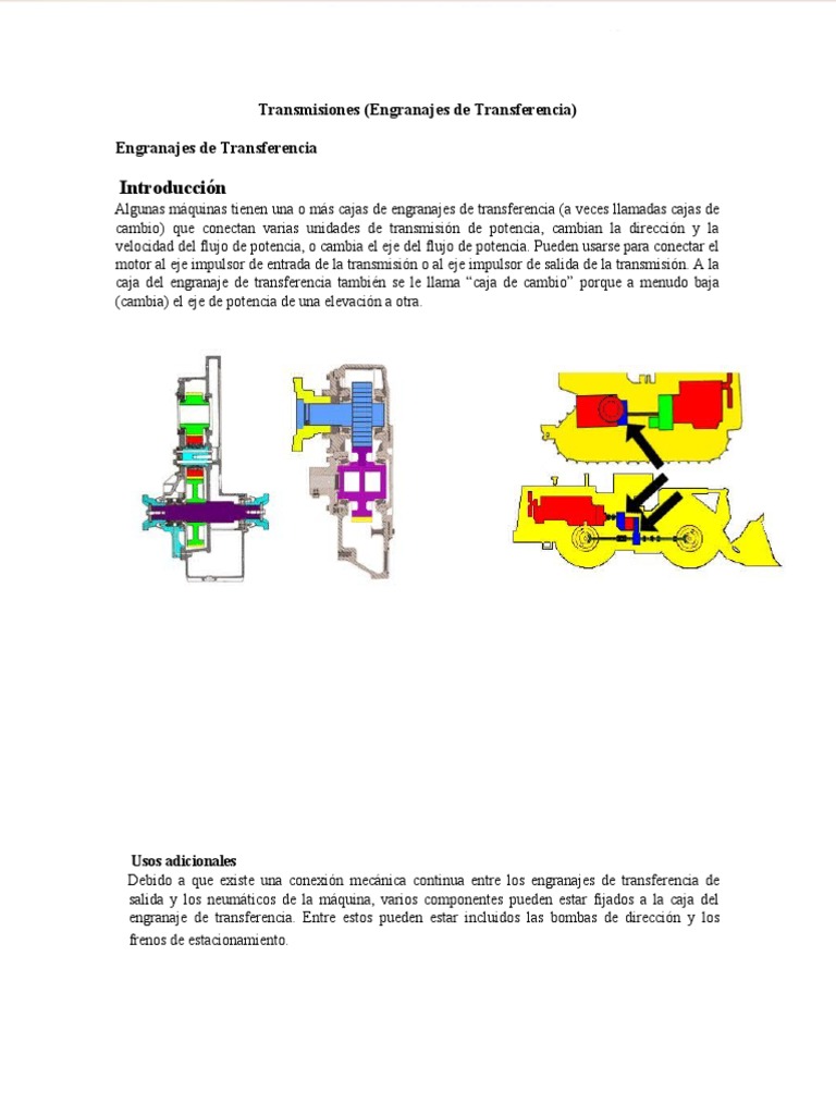 Transmision Mecanica De Engranajes Pdf Engranaje Eje