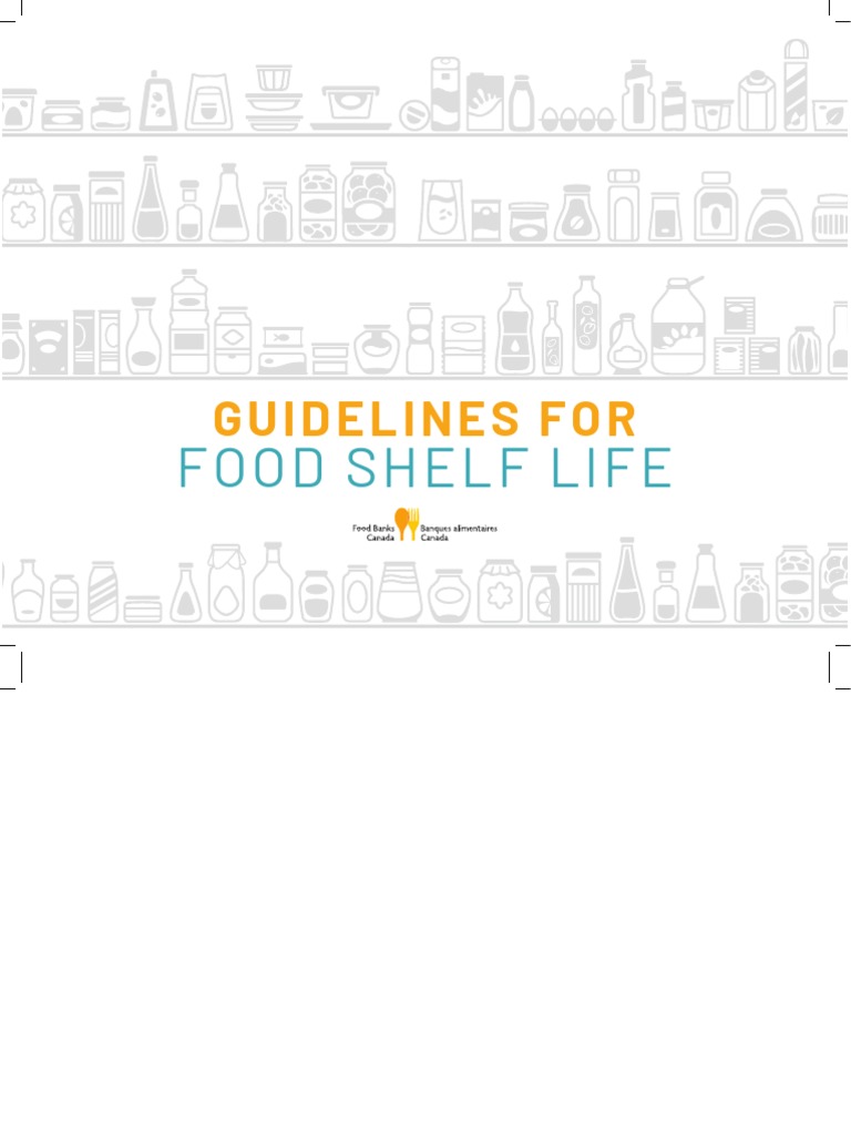 Guidelines Food Shelf Life Booklet EN PDF Shelf Life Drink