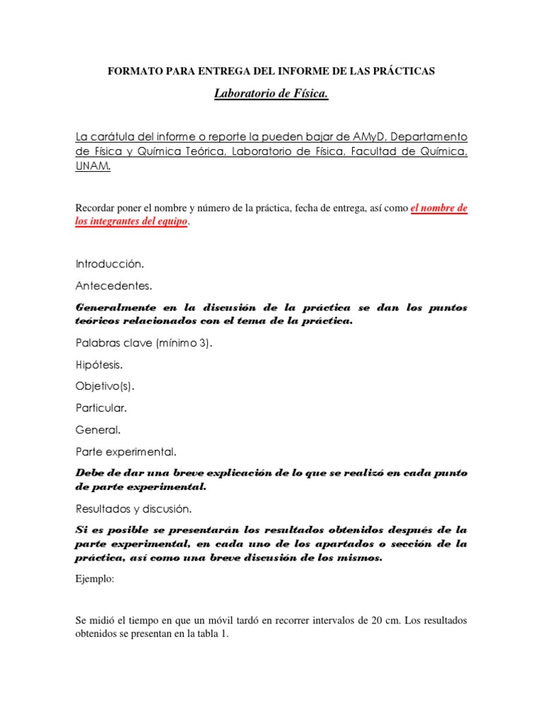 Formato para Entrega Del Informe de Las Prácticas | PDF