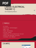 (Basic Electrical Theory 1) : ACE 11 (Engineering Utilities 1)