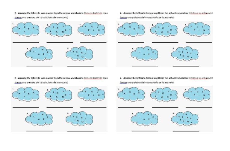 Schools Materials Activities PDF