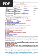 11 Class Computer Science (Session 2022-23) : B. Operators A. Unary C. Equality ( ) C. ?: B.