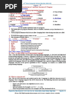 11 Class Computer Science (Session 2022-23) : Que1: Multiple Choice Questions