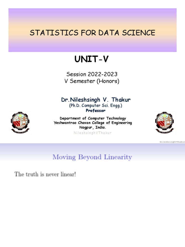 NVT SDS Unit V Final PDF | PDF | Spline (Mathematics) | Logistic Regression