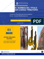 Análisis Normas Del Titulo Preliminar Código Tributario - Unidad I-Semestre 2021-I PDF