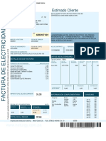 Estimado Cliente: Detalle de Sus Factura Datos de Su Consumo