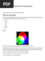 Introduction To Color Spaces