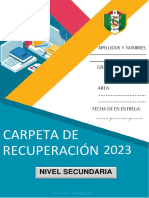 3° Grado - Carpeta de Recuperación 2022 - Comunicación - Nalia Chávez Tarazona PDF