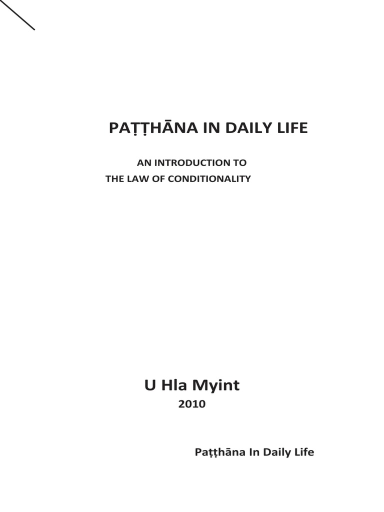Patthana in Daily Life | PDF | Mind | Thought