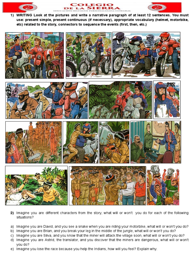 WRITING Look at The Pictures and Write A Narrative Paragraph of at ...