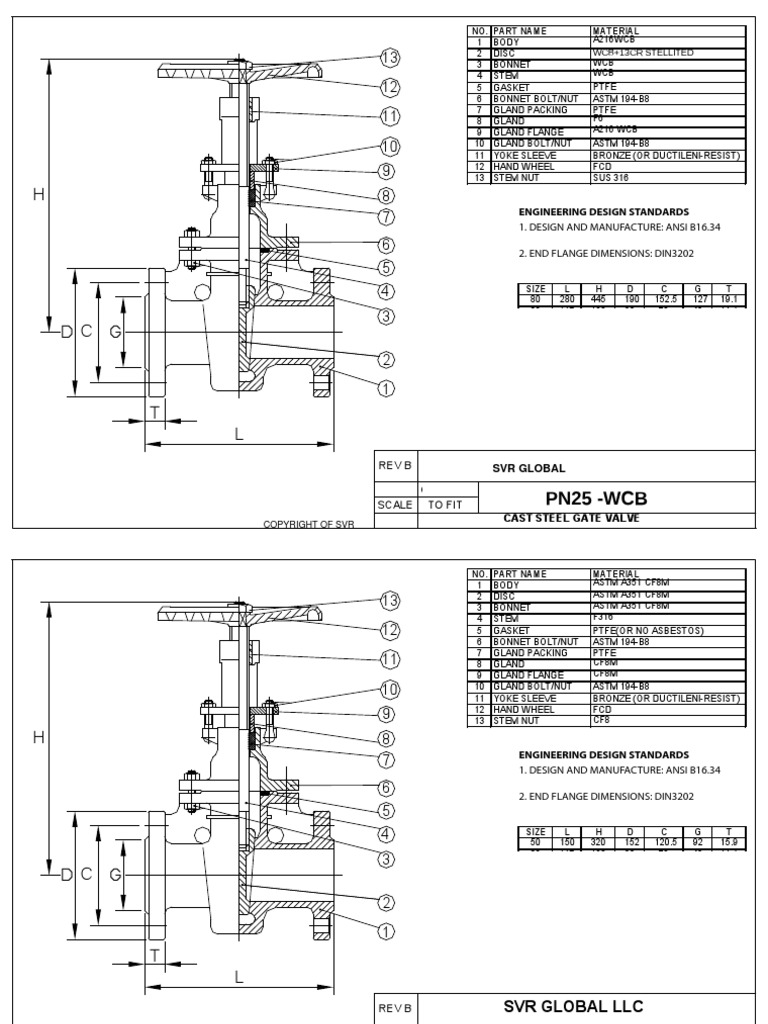 Gate Valve Drawing PDF Valve Gas Technologies