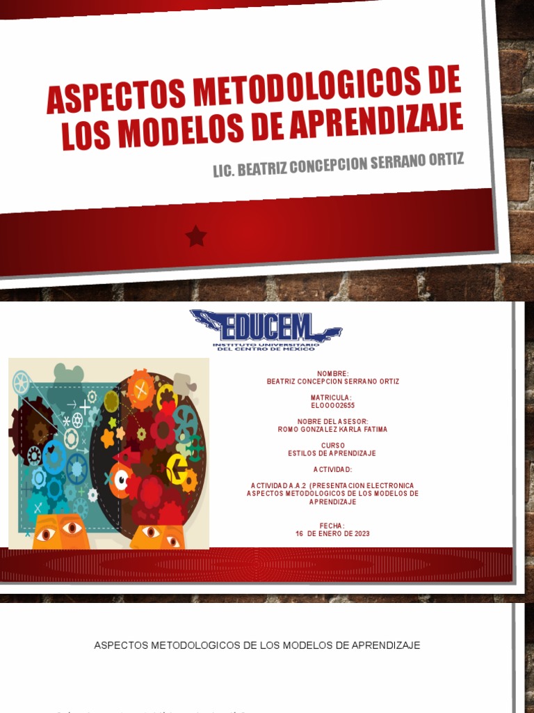 Aspectos Metodologicos de Los Modelos de Aprendizaje + | PDF ...
