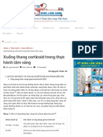 Xuống thang corticoid trong thực hành lâm sàng - Nhịp cầu dược lâm sàng