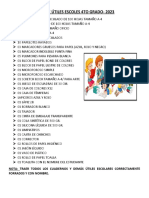 Lista de Útiles Escoles 4° Grado 2023