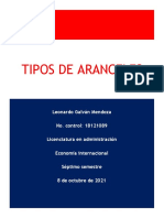 Tipos de Aranceles