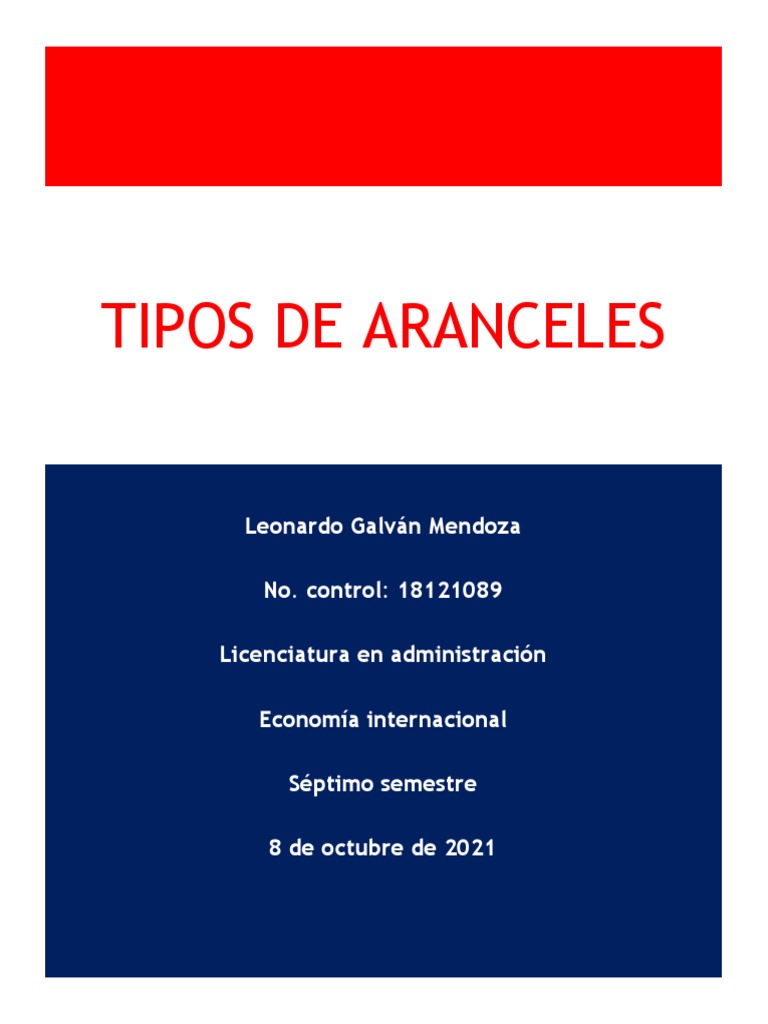 Tipos de Aranceles | PDF | Arancel | México