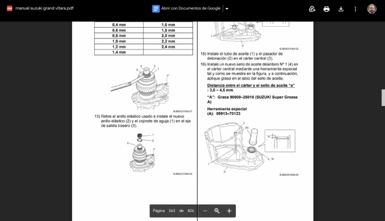 SUZUKI GRAND VITARA SERVICE MANUAL PDF visual data 7