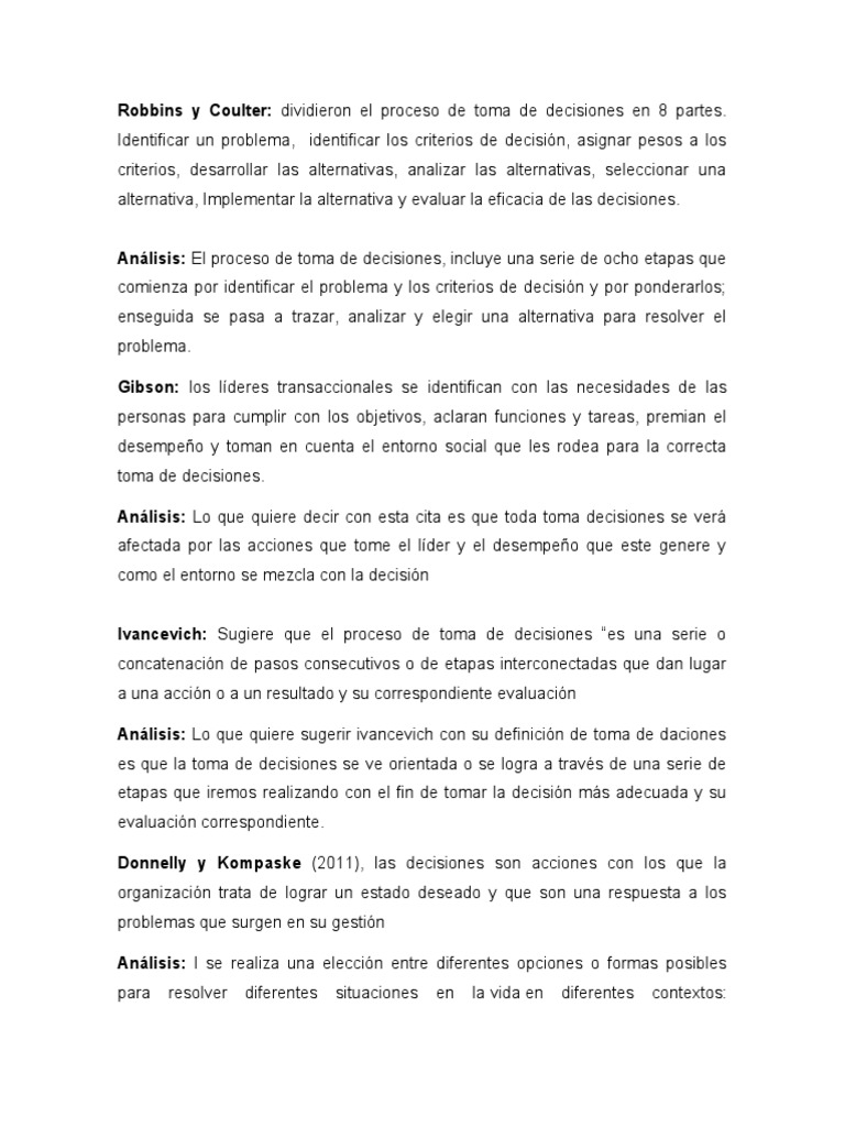 Robbins y Coulter | PDF | Toma de decisiones | Ciencia cognitiva