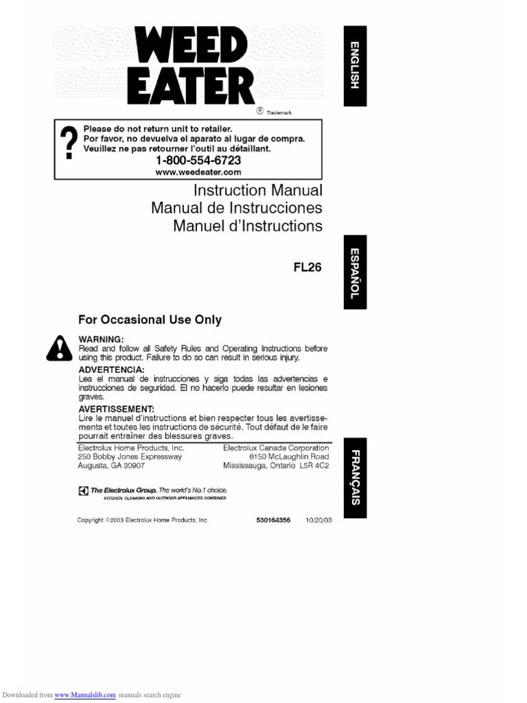 fl26 Instruction Manual | PDF