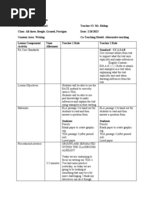 tda co-teaching lesson tuesday