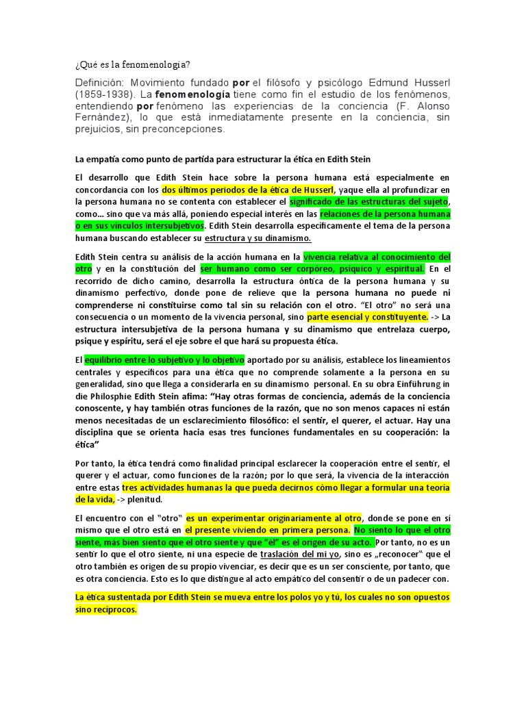 Edith Stein | PDF | Tomás de Aquino | Edmund Husserl