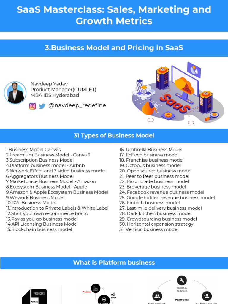 3.business Model and Pricing in Saas: @navdeep - Redefine | Download ...