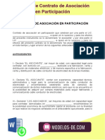 Modelo de Contrato de Asociación en Participación