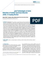 The Role of Intelligent Technologies in Early Detection of Autism Spectrum Disorder ASD A Scoping Review