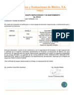 Certificado de Equipo Pemsa 1