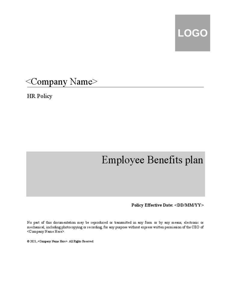 Employee Benefits Plans PDF Employment Economies