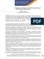 The Use of Didactic Metalanguage of Integration in The Professional Training of Future Primary School Teachers