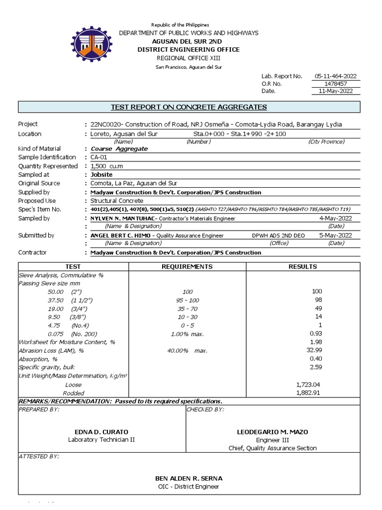Comota Const of RD NRJ Osmena Lydia Road Brgy Lydia PDF Quality