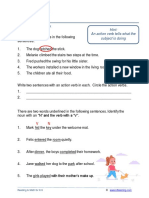 Action Verbs Worksheet PDF