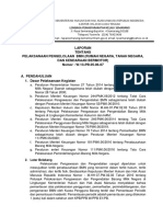 Laporan Tentang Pelaksanaan Pengelolaan BMN (Rumah Negara, Tanah Negara, Dan Kendaraan Bermotor) Nomor: W.13-PB.05.06-07