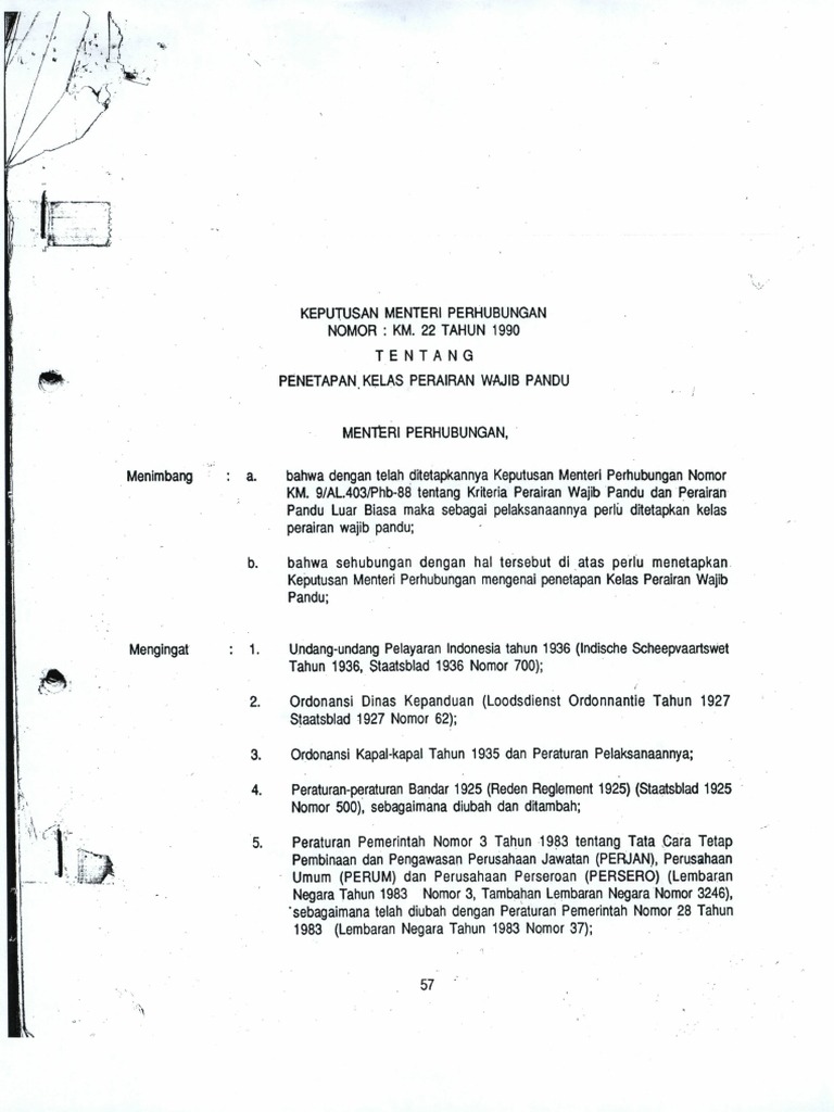 KM 22 Tahun 1990 | PDF