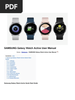 Galaxy Watch Active Manual