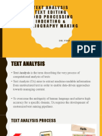 Text Editing, Analysis, Processing, Bibliography
