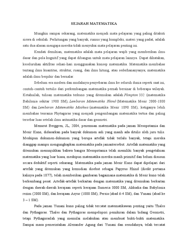 Sejarah Matematika | PDF