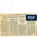“Don’t Forsake the Kurdish Refugees,” Bob DeVecchi and Bill Frelick, New York Times, September 21, 1996.
