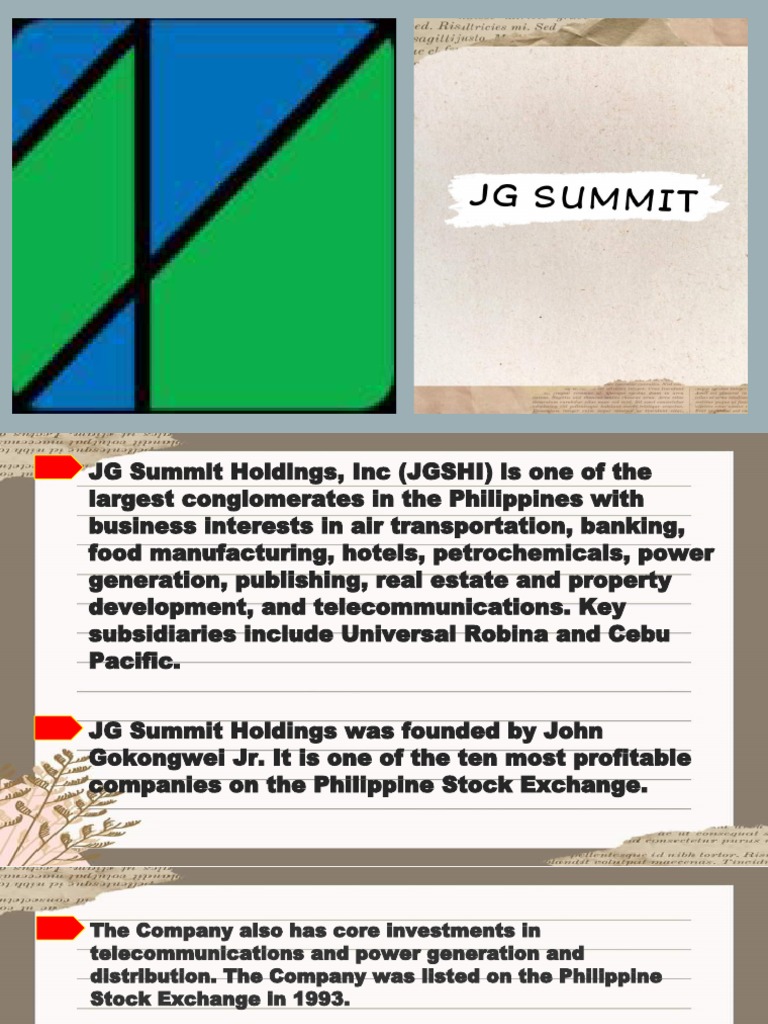 JG Summit Holdings: Philippines' largest conglomerate | PDF ...