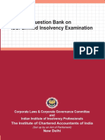 Final Book 921-4 Question Bank On IBBI Insolvency Examination - Book Final